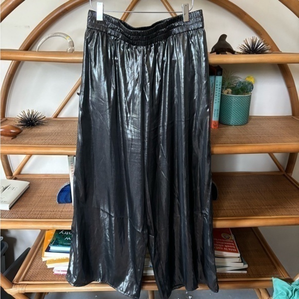 Wayf x Jordan Sloan wide leg metallic pants - Picture 1 of 5